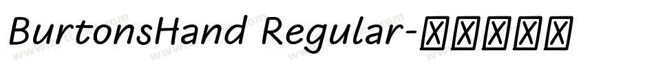 BurtonsHand Regular字体转换
